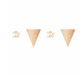 Flag Line Wedding Mrs & Amp; Mr Rose Gold