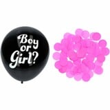 Folat Ballons révélation de sexe fille avec confettis roses 41cm | 3 pièces