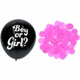 Folat Luftballons Geschlecht enthüllen Mädchen mit rosa Konfetti 41CM | 3 Stück