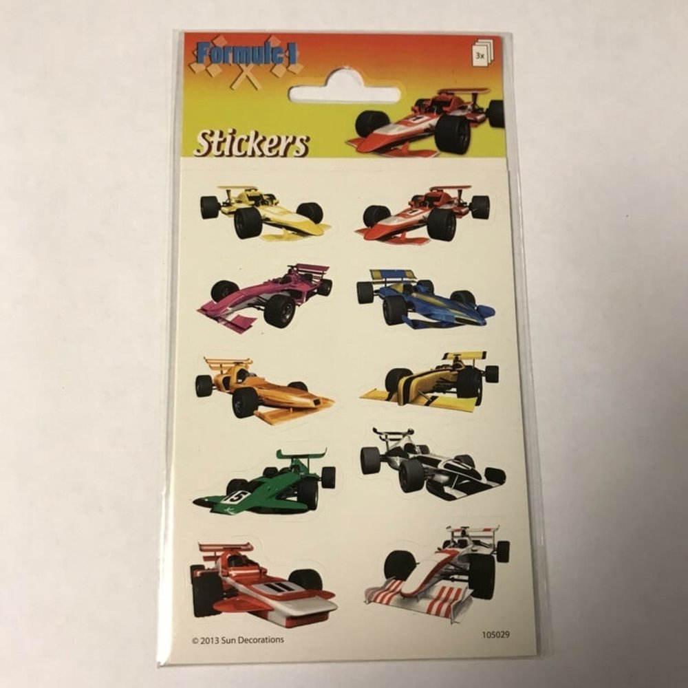Fun Stickers Formel 1 Auto pro Blatt Fun Stickers Formel 1 Auto pro Blatt