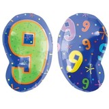 Folie ballon shape 9 jaar | 53 x 35cm Folie ballon shape 9 jaar | 53 x 35cm