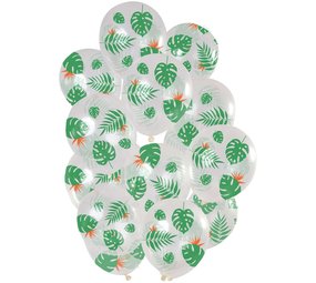 Ballon set Tropische bladeren 30cm | 15 stuks Ballon set Tropische bladeren 30cm | 15 stuks