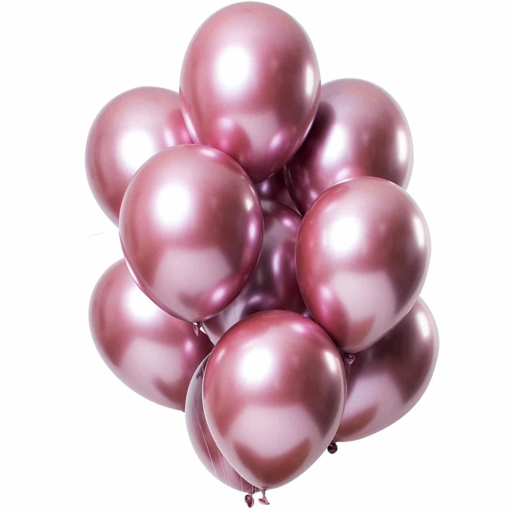 Ballonnen set Mirror Pink chrome | 12 stuks Ballonnen set Mirror Pink chrome | 12 stuks
