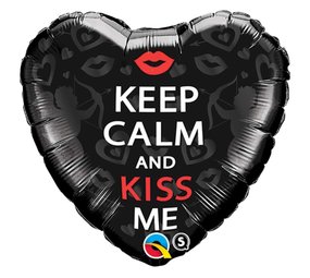 Folie Ballon Keep Calm and Kiss Me | 46cm