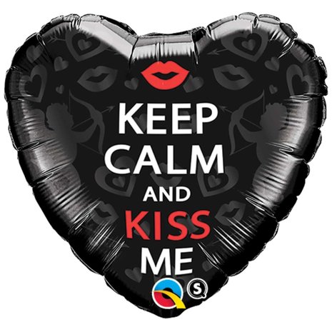 Folie Ballon Keep Calm and Kiss Me | 46cm
