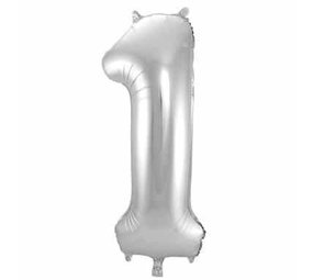 Ballonfolie 1 Silber 86 cm Ballonfolie 1 Silber 86 cm