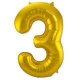 Paper Dreams Balloon Foil Number 3 Gold | 86 cm Paper Dreams Balloon Foil Number 3 Gold | 86 cm