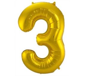 Paper Dreams Folienballon Zahl 3 Gold | 86 cm Paper Dreams Folienballon Zahl 3 Gold | 86 cm
