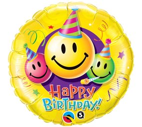 Feuille Ballon Joyeux anniversaire smileys Feuille Ballon Joyeux anniversaire smileys