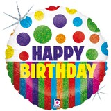 Folie Ballon Happy Birthday Glitter