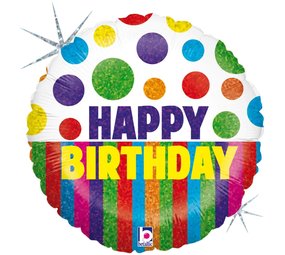 Folie Ballon Happy Birthday Glitter Folie Ballon Happy Birthday Glitter
