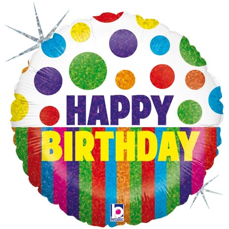 Folie Ballon Happy Birthday Glitter Folie Ballon Happy Birthday Glitter