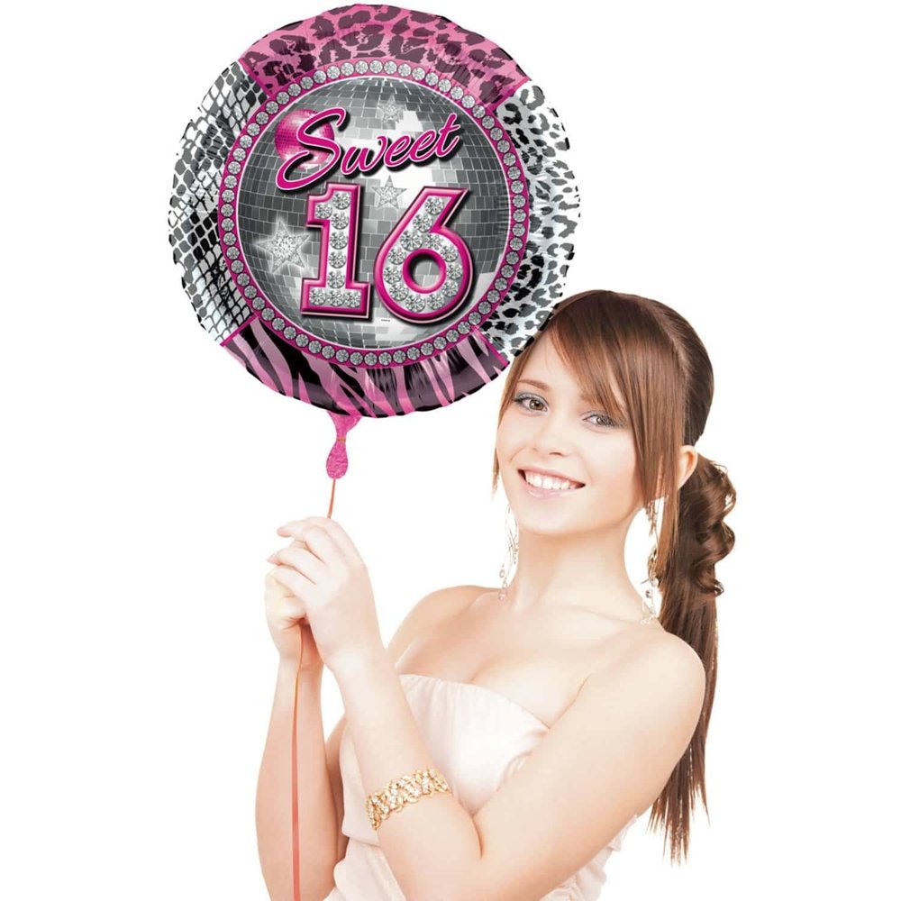 Folie Ballon Sweet Sixteen Roze Folie Ballon Sweet Sixteen Roze