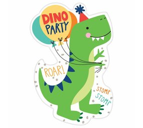 Dino uitnodiging Dino-Mite | 8 stuks