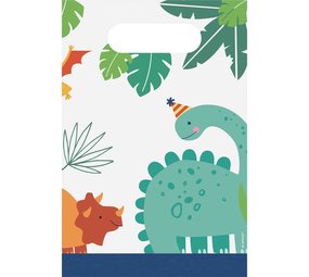 Amscan Traktatie zakje Dino-Mite | 8 stuks Amscan Traktatie zakje Dino-Mite | 8 stuks