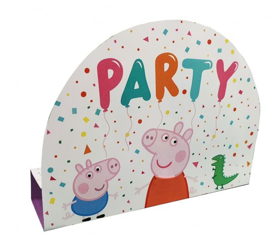 Peppa Pig Confetti uitnodiging 21cm | 8 stuks