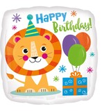 Amscan Ballon en aluminium Happy Birthday Lion 45 cm | par pièce Amscan Ballon en aluminium Happy Birthday Lion 45 cm | par pièce