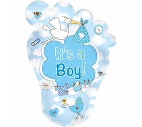 Folienballon XL Es ist ein Junge | Fuß