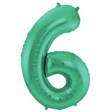 Folat Balloon foil 6 matt green | 86cm Folat Balloon foil 6 matt green | 86cm
