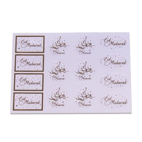 Cadeau labels Eid Mubarak | 14 stuks