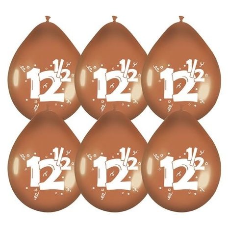 Haza - Witbaard Ballonnen 12,5 jaar getrouwd 30 cm | 6 stuks Haza - Witbaard Ballonnen 12,5 jaar getrouwd 30 cm | 6 stuks