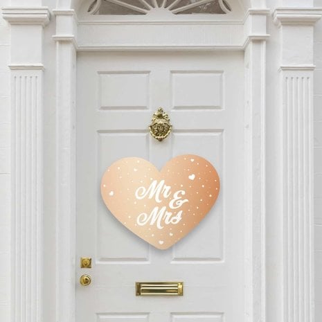 Doorboard Wedding Rose Gold Mr. Mrs. | 1 piece