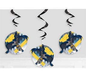 Unique Party Hangdecoratie Swirls Batman 66cm | 3 stuks Unique Party Hangdecoratie Swirls Batman 66cm | 3 stuks