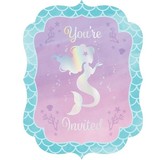 Creative Converting Sirène Shine Invitations | 8 pièces