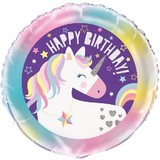 Unique Party Unicorn Hooray Happy Birthday Foil Balloon 45cm | per Unit