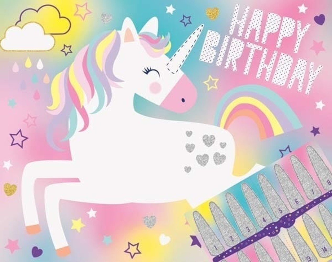 Unique Party Unicorn Hooray Game 48x38cm | per Unit Unique Party Unicorn Hooray Game 48x38cm | per Unit