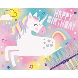 Unique Party Unicorn Hooray Spel 48x38cm | per stuk