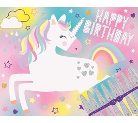 Unique Party Jeu Licorne Hourra 48x38cm | par unité