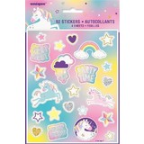 Unique Party Unicorn Hooray Stickers | 92 stuks