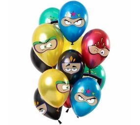 Folat Ballon Superrr Hero Ninja 30cm | 12 stuks Folat Ballon Superrr Hero Ninja 30cm | 12 stuks