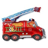 Folie ballon ladderwagen brandweer | 80 cm Folie ballon ladderwagen brandweer | 80 cm