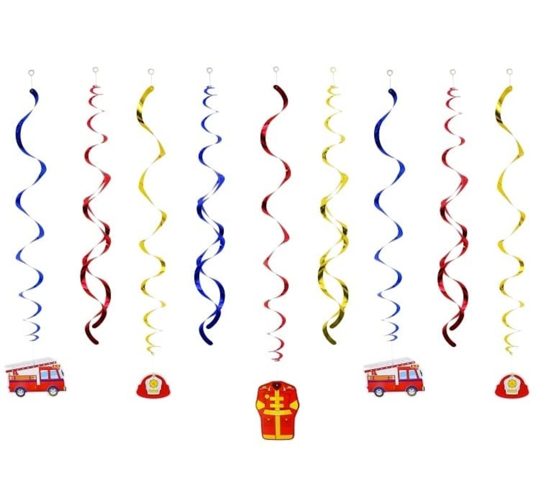 Brigade de pompiers de décoration suspendue | 12 pièces
