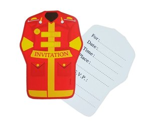 Invitation de brigade de pompiers 6 morceaux Invitation de brigade de pompiers 6 morceaux