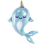 Super Shape Foil Balloon Narwal | 87cm Super Shape Foil Balloon Narwal | 87cm