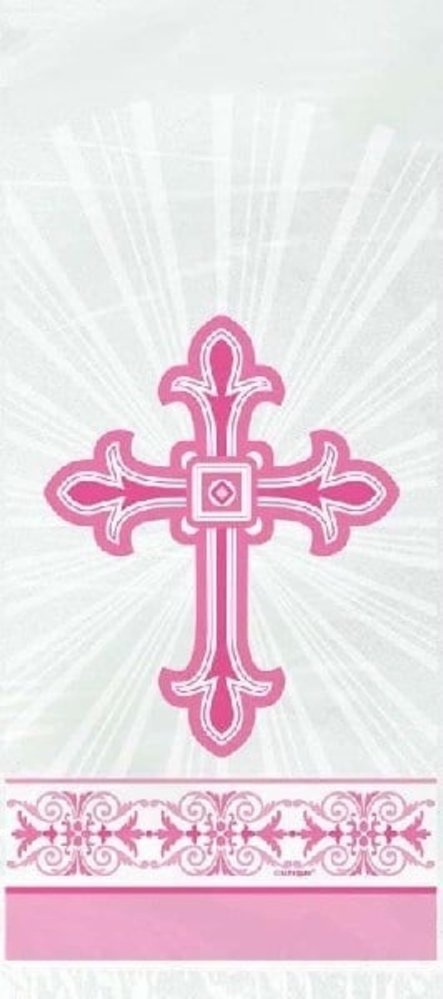 Unique Party Cello Gift Bags Communion Pink Cross | 20 pieces Unique Party Cello Gift Bags Communion Pink Cross | 20 pieces