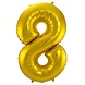Globos Nordic Ballonfolie 8 Gold | 86 cm Globos Nordic Ballonfolie 8 Gold | 86 cm