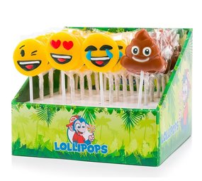 Lolly emoji mini 17 gr. | par 24 pièces par 24 pièces Lolly emoji mini 17 gr. | par 24 pièces par 24 pièces