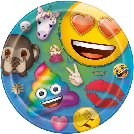 Emoji Fun Rainbow 18cm sign 8 pieces Emoji Fun Rainbow 18cm sign 8 pieces
