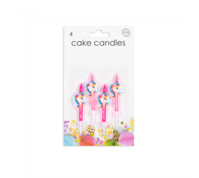 Globos Nordic Bougies de gâteau de licorne | 4 pièces Globos Nordic Bougies de gâteau de licorne | 4 pièces
