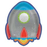 Taart bordje Raket Blast Off 18cm | 8 stuks Taart bordje Raket Blast Off 18cm | 8 stuks