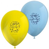 Ballonnen Peppa Pig blauw-geel | 8 stuks Ballonnen Peppa Pig blauw-geel | 8 stuks