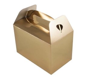 Boîte de fête en or métallique | 6 morceaux