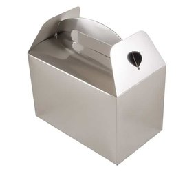 Feestbox metallic zilver | 6 stuks