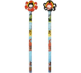 Henbrandt Piraten potlood met gum | per stuk Henbrandt Piraten potlood met gum | per stuk