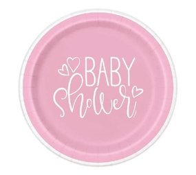 Panneau de douche de bébé Hearts rose 18cm | 8 pièces Panneau de douche de bébé Hearts rose 18cm | 8 pièces