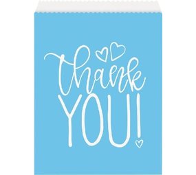 Goodiebag Baby Shower hartjes blauw | 8 stuks